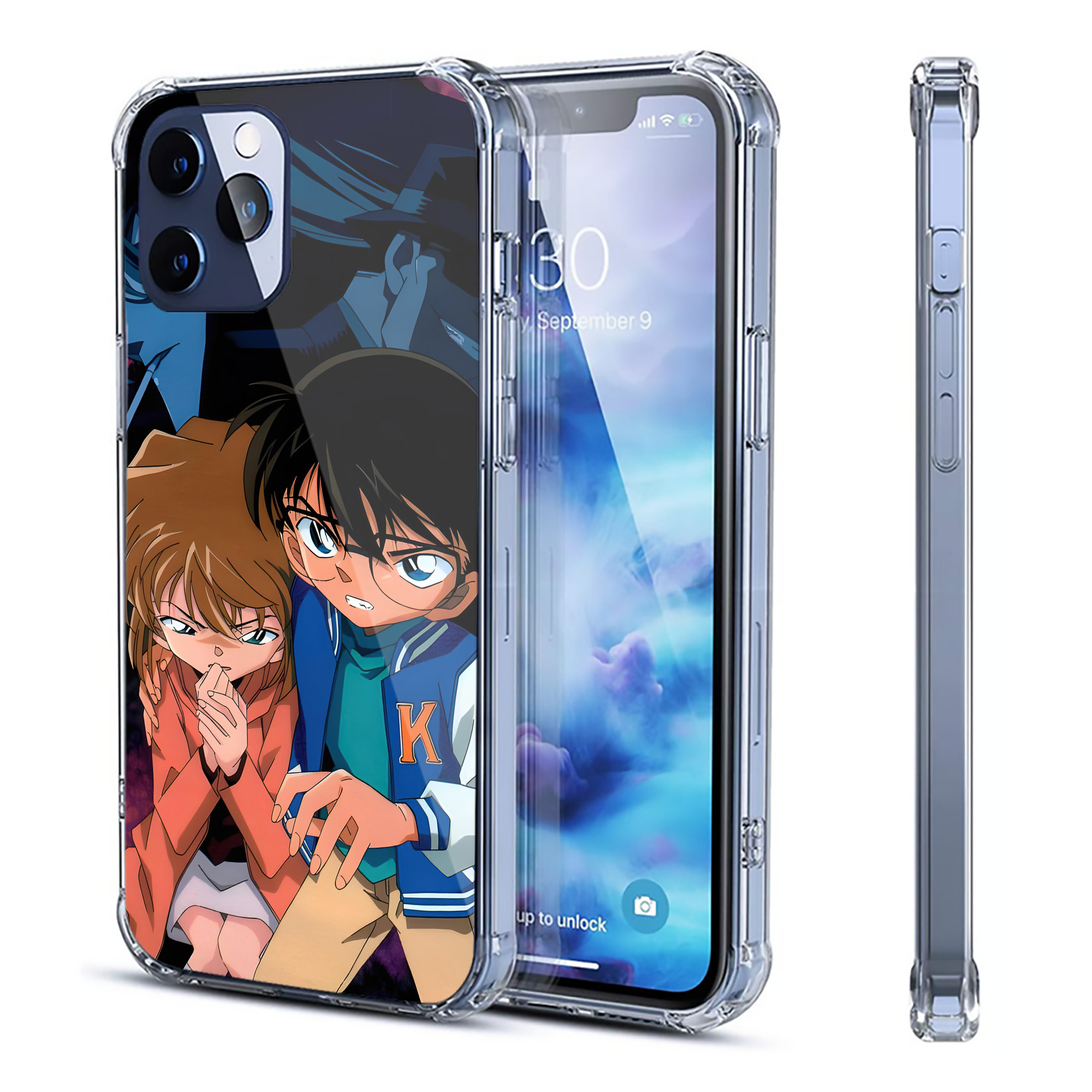 （画像用） 名探偵コナン Detective Conan 【iPhone 12シリーズ対応】透明スマホケース（クリアソフトケース）